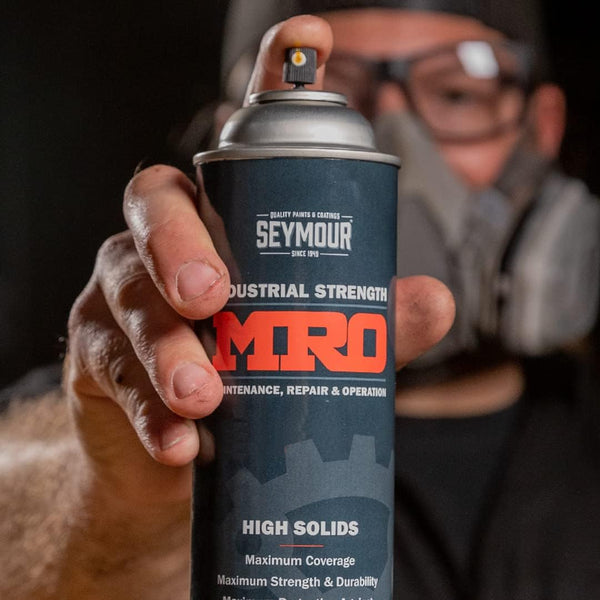 SEYMOUR 620-1443 Industrial MRO High Solids Spray Paint, Equipment Yellow 16 Fl Oz (Pack of 1) | Maximum Protection Against Rust & Chemicals