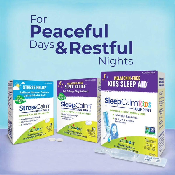 Boiron Sleepcalm Sleep Aid for Deep, Relaxing, Restful Nighttime Sleep - Melatonin-Free and Non Habit-Forming - 60 Count