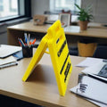 Caution Overstimulated Desk Sign, 3D Printed Caution Overstimulated Do not Approach Signs, Funny Office Desk Warning Sign