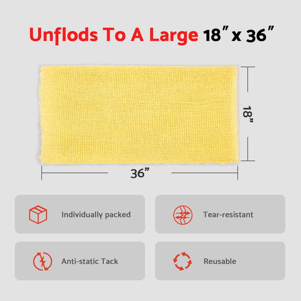S&F STEAD & FAST Painters Tack Cloth for Woodworking, Painting, Sticky, Anti-Static Tack Rags for Automotive, Sanding, Cleaning, Dusting,