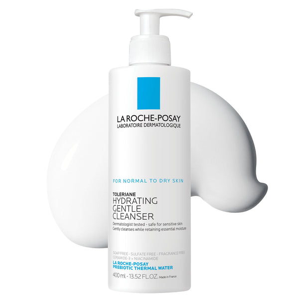 La Roche-Posay Toleriane Hydrating Gentle Face Cleanser, Hydrating Facial Cleanser With Niacinamide + Ceramides, Daily Face Wash For Dry Skin To