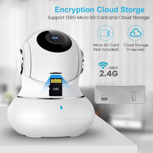 litokam Security Camera Indoor 2K, 360 Pan/Tilt Cameras for Home Security with Motion Detection, Baby Monitor for Pet/Dog with Night Vision,