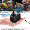PULACO 400GPH Submersible Pump with 5 ft Tubing, (1500L/H 25W) durable fountain water pump for Pond Fountain, Aquariums Fish Tank, Statuary,