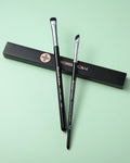 EIGSHOW Eyeshadow Smudge Brush & Eyeliner Brush, High-End Precision Eye Makeup Tools for Blending Cat Eye, Winged Liner (E865&E806) Black+E806