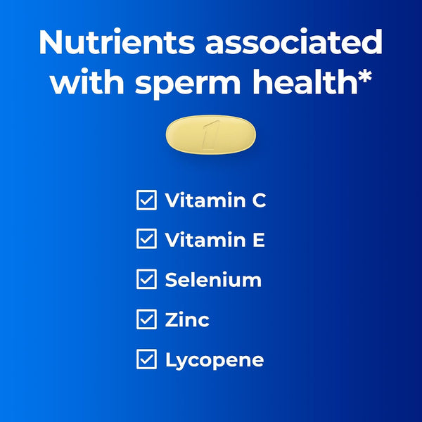 One A Day Men's Pre-Conception Health Multivitamin to Support Sperm Health, Supplement for Men with Vitamin C, Vitamin E, Selenium, Zinc, and