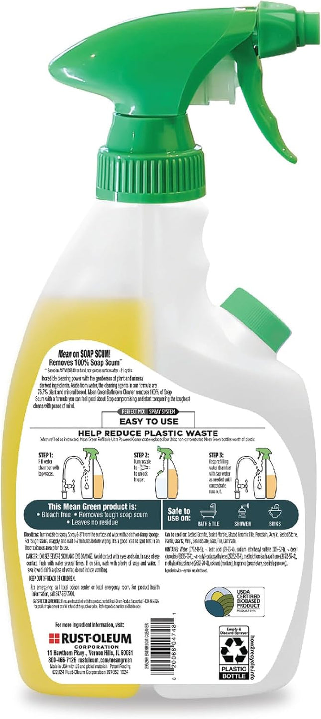 Mean Green Refillable Ultra Powered CONCENTRATE Bathroom Cleaner, Tropical Breez