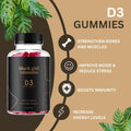 Black Girl Vitamins - Vitamin D3 Gummies, for Immune, Energy, and Bone Support, 2000IU (50Mcg) Vitamin D per Serving, Gluten-Free Vitamin D