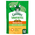 Greenies Feline Smartbites Healthy Indoor Cat Treats, Chicken, 2.1 oz | Veterinarian-recommended, Fiberblend Formula, supports digestion, under 2