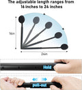 OZNER 24 Inches Silicone Back Scrubber for Shower - Extendable Long Handle Shower Brush with Dual-Sided Bristles - Exfoliating Body Scrubber for