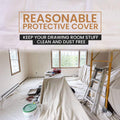 Canvas Painters Drop Cloth (Size 6 x 9 Feet - Pack of 2) - Pure Cotton Paint Drop Cloth for Painting, Curtains, Furniture & Floor Protection - All