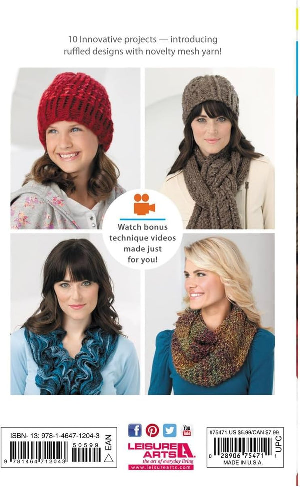 Leisure Arts FBA_LA-75471 Loom Knit Hats and Scarves, 2.63 X 15.97 X 23.59 Cm, Multicoloured