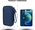 Electronics Carrying Pouch Case Bag - Cable Charger Organizer Travel Shockproof Cord for Cellphone, Earphone, Powerbank, USB Hard Drive, SD Card,