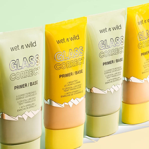 Wet N Wild Prime Focus Glass Skin Correct Primer Bright Crystal Finish, Green, 0.91 Fl Oz