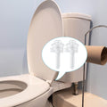 Jetec 2 Pieces Toilet Seat Screws Replacement Kit Plastic Bolts with Plastic Nuts and Washers Parts Kit for Fixing the Top Toilet Seat, White 2 White