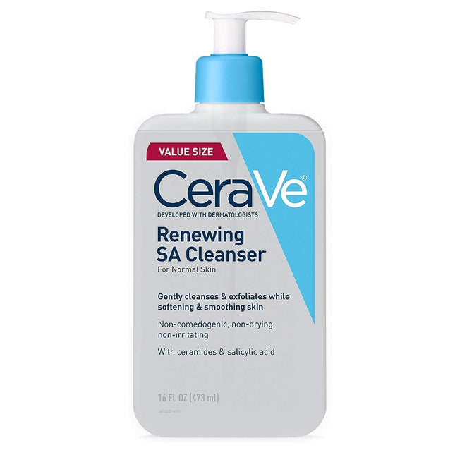 Cerave Renewing Salicylic Acid Cleanser, Formulated with Hyaluronic Acid, Niacin