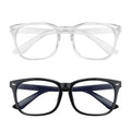 Blue Light Blocking Glasses, 2 Pack Blue Light Glasses Men, Blue Light Glasses Women Eyeglasses Bluelight Eyestrain Black + Clear