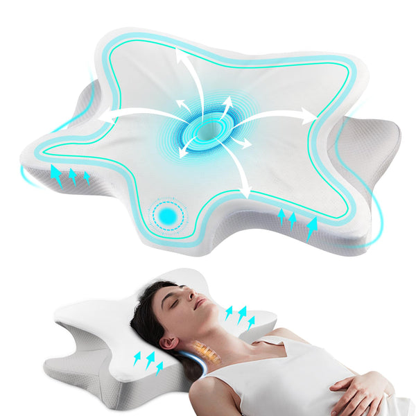 Cervical Neck Pillow for Neck and Shoulder Pain, Memory Foam Pillows for Side Sleeper, Ergonomic Pillow,Contour Orthopedic Bed Pillows for Back
