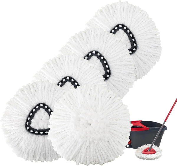 5 Pack Spin Mop Replacement Heads Mop Refills Microfiber Mop Replace Heads Safe for All Hard-surfaced Floors 5 Pack Mop Replace Heads