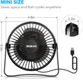 BESKAR USB Small Desk Fan, Portable Fans with 3 Speeds Strong Airflow, Quiet Operation and 360°Rotate, Personal Table Fan for Home,Office, Bedroom