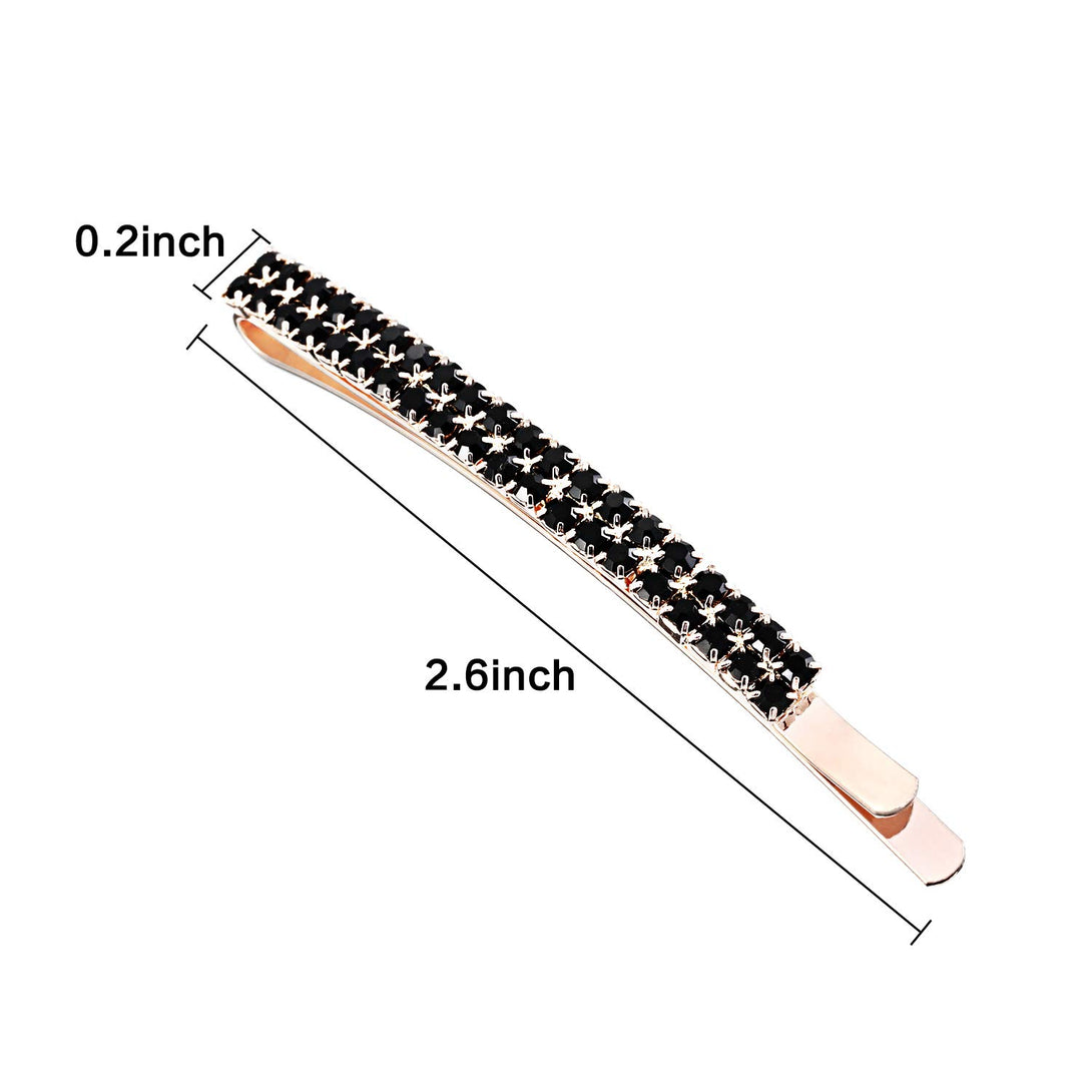 16 Pieces Rhinestone Bobby Pins Double Row Decorative Fancy Hair Clips Hair Barrette Clip Diamond Crystal Hairpins for Women Bridal Wedding Hair Accessories