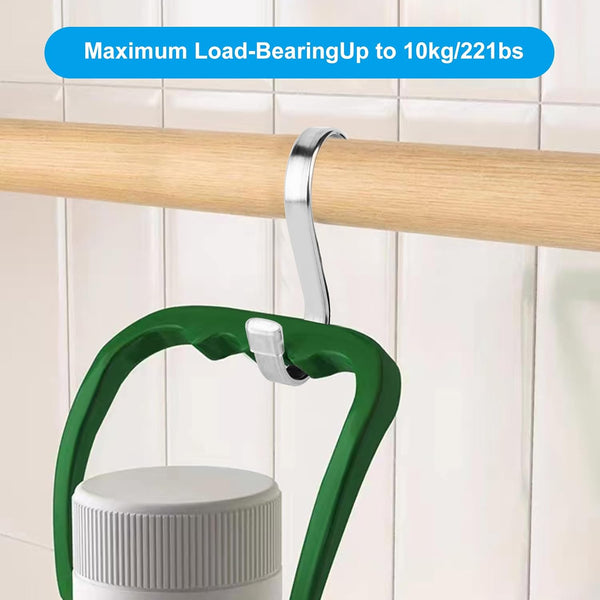10 Pack Flat S Hooks - Stainless Steel Heavy Duty 3inch S Hooks for Hanging pots, Pans, Plants, Coffee Mugs, Towels in Kitchen and Bathroom, Coat,