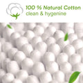 800 Count Bamboo Cotton Swabs - Natural Organic Cotton Buds with Double Tips, Hypoallergenic, Biodegradable Swabs for Ear Cleaning, Beauty &