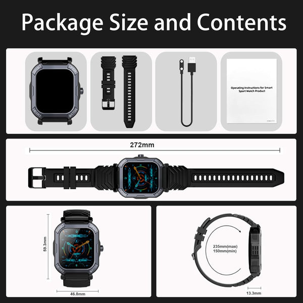 Smart Watch for Men Women (Answer/Make Call), 1.85â Fitness Watch, 113 Sports Modes Smartwatch with Heart Rate/Sleep Monitor, Pedometer, IP68