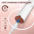 Facial Hair Remover for Women, Rechargeable, 2 Replacement Heads | LED face shaver for upper lip, chin, cheeks, and peach fuzz; compact USB