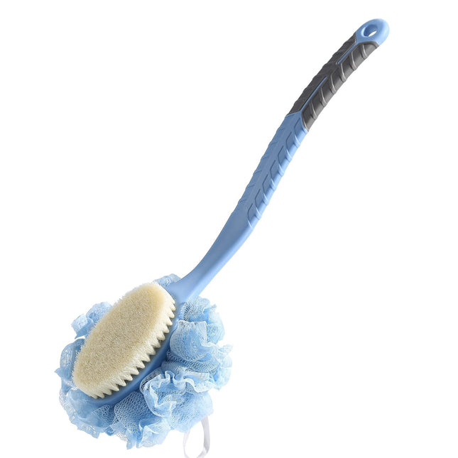 [2Nd Generation] Shower Body Brush with Bristles and Loofah,Back Scrubber Bath M