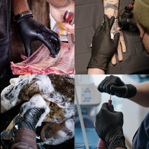 Disposable Nitrile Gloves,Latex Free Rubber Cleaning Gloves 5 Mil,Food Safe Cooking Gloves Working Gloves 100 Large