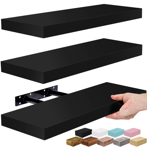 Sorbus Floating Shelves for Wall, Bathroom Shelves Wall Mounted for Kitchen, Bedroom, Bathroom Storage over Toilet, Hanging Book Shelf for Wall