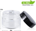 1oz Glass Jar with Lid,Hoa Kinh 40Pack Clear Cosmetic Glass Jars with Lids | Travel Jars with Inner Liners and Black Lids for Storing Lip and Body