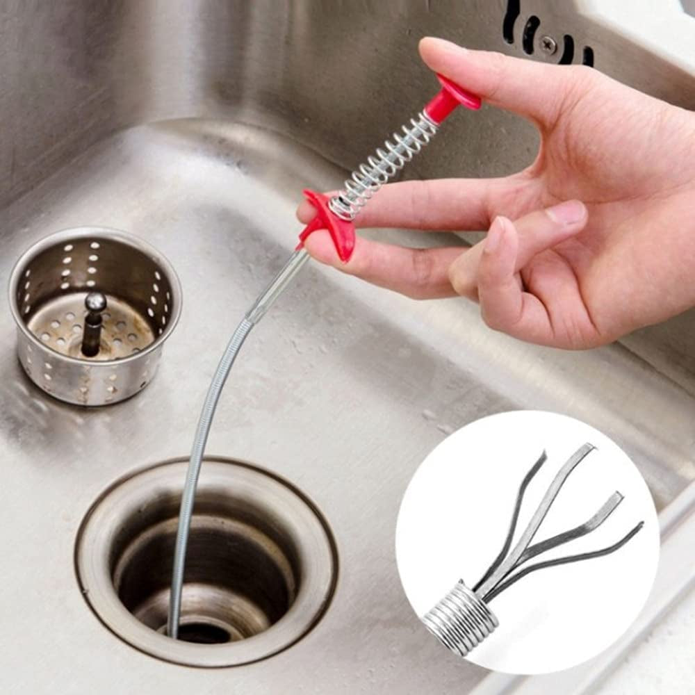 ALINNA Flexible Grabber Claw Pick up Reacher Tool with 4 Claws Bendable Hose Pickup Reaching Assist Tool for Litter Pick, Home Sink, Drains, Toilet(24 Inches)