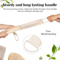 Inmorven Natural Loofah Exfoliating Back Scrubber for Shower Set (40 inch), Loofah for Men Women Sponge Pads & Body Sponge Scrubber, Deep Clean &