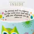 Divinity Boutique Owl Mug - Inspirational Ceramic Coffee Mug with Scripture for Women, Mom, Friends, Owl Lovers that is Colorful and Dishwasher
