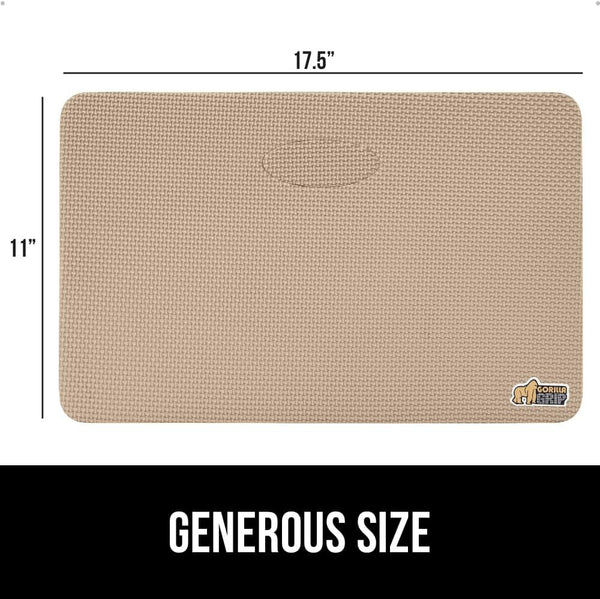 GORILLA GRIP® Extra Thick Patent Pending Supportive Foam Kneeling Pad, Large Cushion Knee Pads for Gardening, Baby Bath Time, Dirt and Water