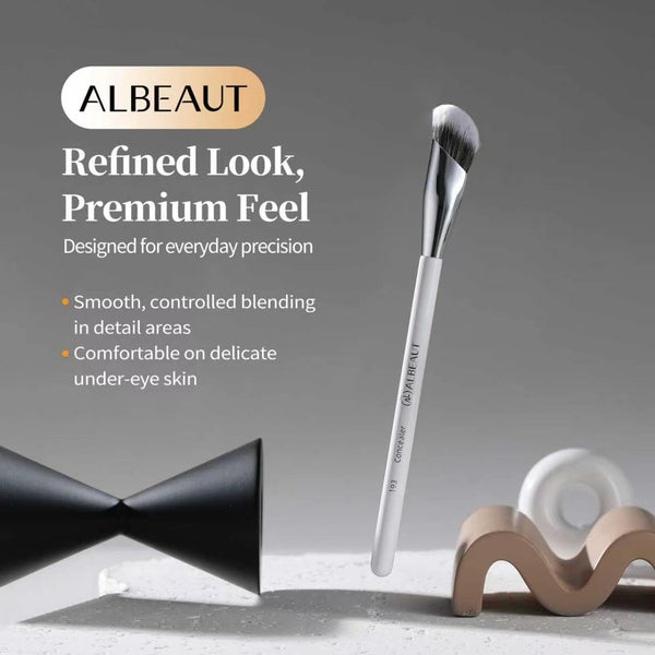 Albeaut Concealer Brush, Angled Under Eye Makeup Small Foundation Precision Face Blending Brush (193 concealer brush), 1pc