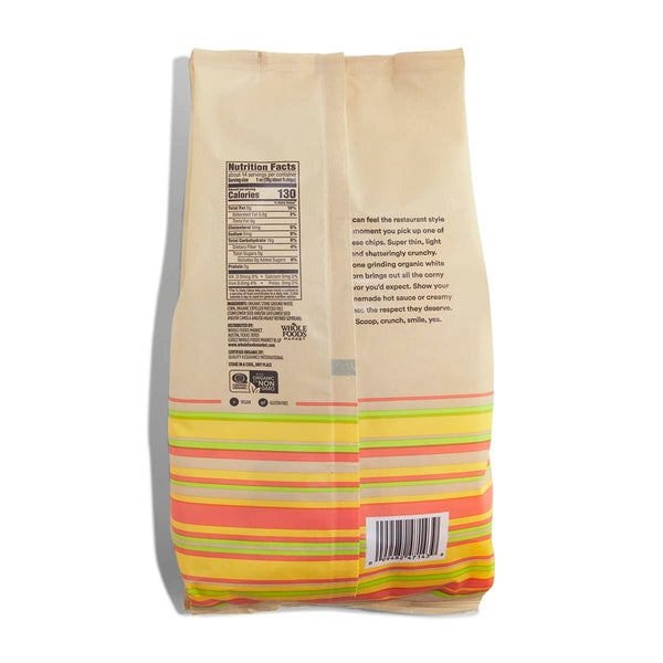 365 by Whole Foods Market, Organic Restaurant Style White Corn Tortilla Chips Unsalted, 14 Ounce Unsalted 14 Ounce (Pack of 1)