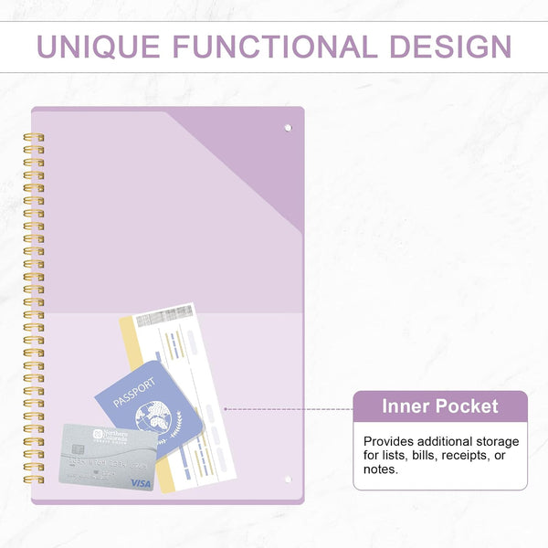 Daily Planner Undated, To-Do List Notebook with Hourly Schedule, Spiral Appointment Organizer Calendar for Man / Women, Flexible Cover, Twin-Wire
