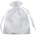 YunKo 50Pcs White Organza Bags 6X9 Inch Drawstring Mesh Party Favor Bag | 50pcs White 6x9inch Organza Bags, Drawstring Mesh Bags, Great for Gifts,