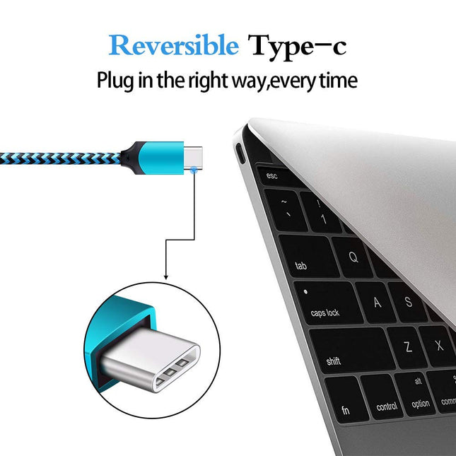 Type C Charger,5Pack Premium 6FT Braided USB a to USB C Cable Android Charger Cord Fast Charger for Samsung Galaxy S23 U