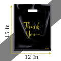 MLAFLY Thank You Bags for Business Small, 100 Pack Plastic Shopping Bags for Small Business, Merchandise Bags for Packaging Products, Retail