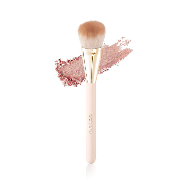 Angled Blush Brush, Blush Makeup Brush, Detail Blush Brush, Fluffy Blush Brushes for Cheeks, Contour Makeup Brushes, Power Contour Brush - Gold