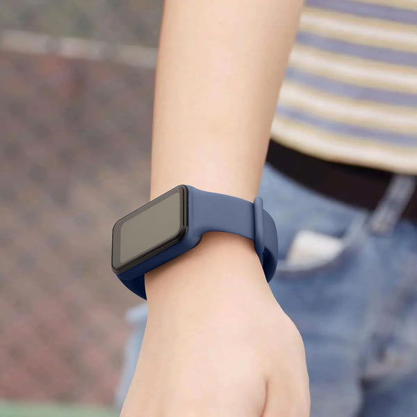 Meliya Bands for Amazfit Band 7 Straps, 4-Pack Soft Silicone Sport Replacement Bracelet Strap for Amazfit Band 7 Fitness & Health Tracker Women