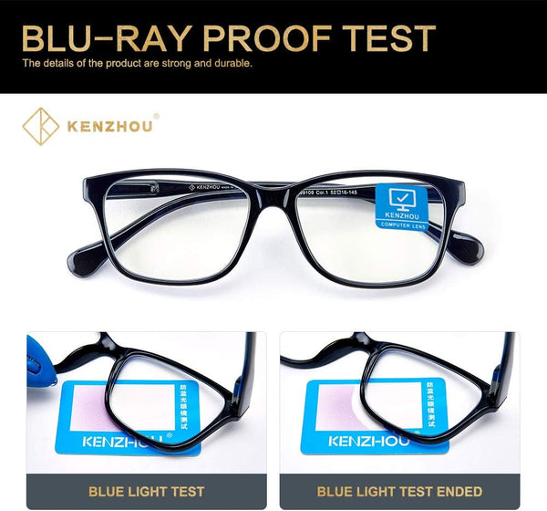 K KENZHOU Blue Light Glasses for Woman Men Bluelight Blocking Glasses for Computer Gaming Phones,Anti Eye Strain & UV Glare Black & Tortoise