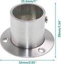 Stainless Steel Closet Rod Holder,ULIFESTAR Shower Curtain Rod Tension Rod Sockets Rod Flange Shelf Brackets,Heavy Duty Metal Shower Wardrobe Pole