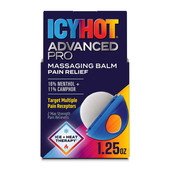 Icy Hot PRO Pain Relief Massaging Balm with Easy-Grip Applicator for Muscles & J