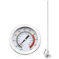 Deep Fryer/Candy/Turkey Thermometer with Clip&15 inch stem - Professional Kitchen Pot Fryer,Stainless Steel Fry Oil Thermometer for Frying,Candy