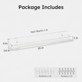 FEMELI Nail Polish Wall Rack: 6 Shelves 15 Inch Clear Acrylic Nail Polish Organizer for 66-90 Bottles Multi-Purpose Acrylic Floating Shelves (15