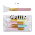 Cuttte 4pcs Silicone Face Mask Applicators, Flexible Facial Mud Masks Applicator, Hairless Moisturizers Tools, Soft Facial Brushes for Mud, Clay,